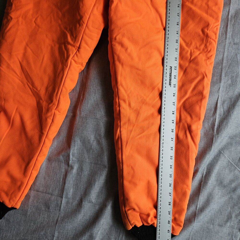 VTG Edward Hyman Mens XL Orange Industrial Hunting Thermal Insulated Pants - Picture 4 of 16